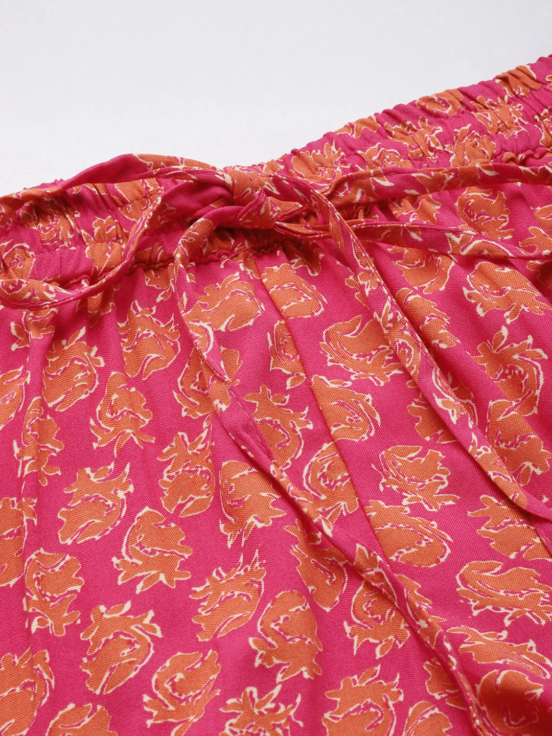 Pink Printed Trousers