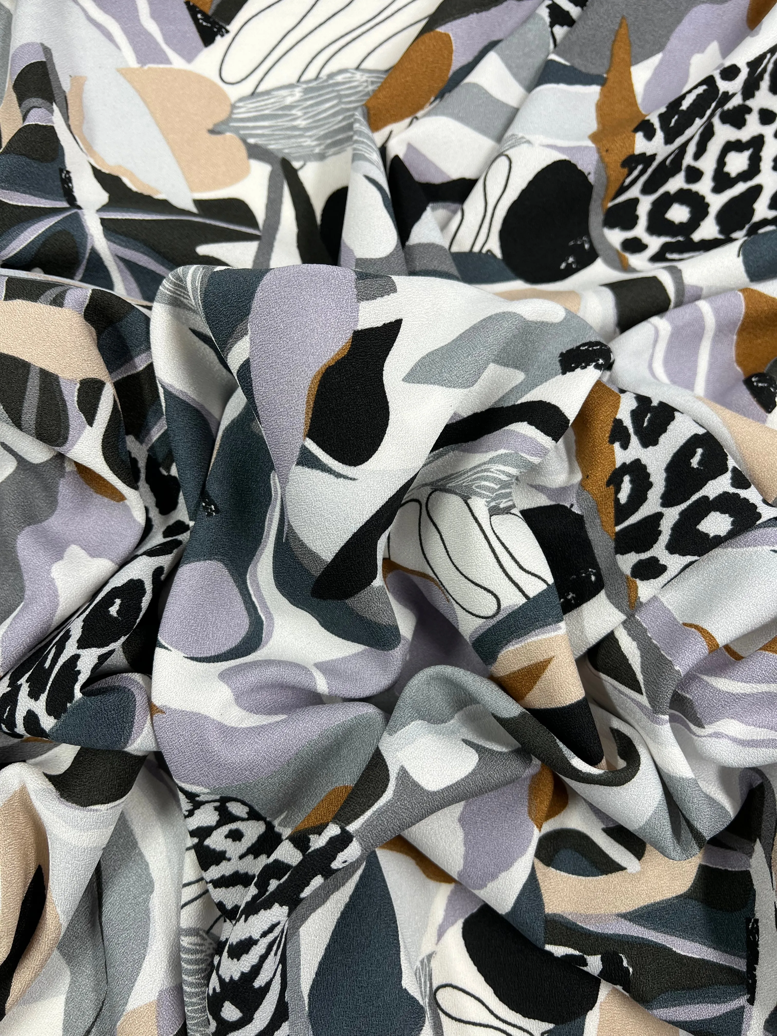 Printed Crepe - Abstract Leopard - 150cm