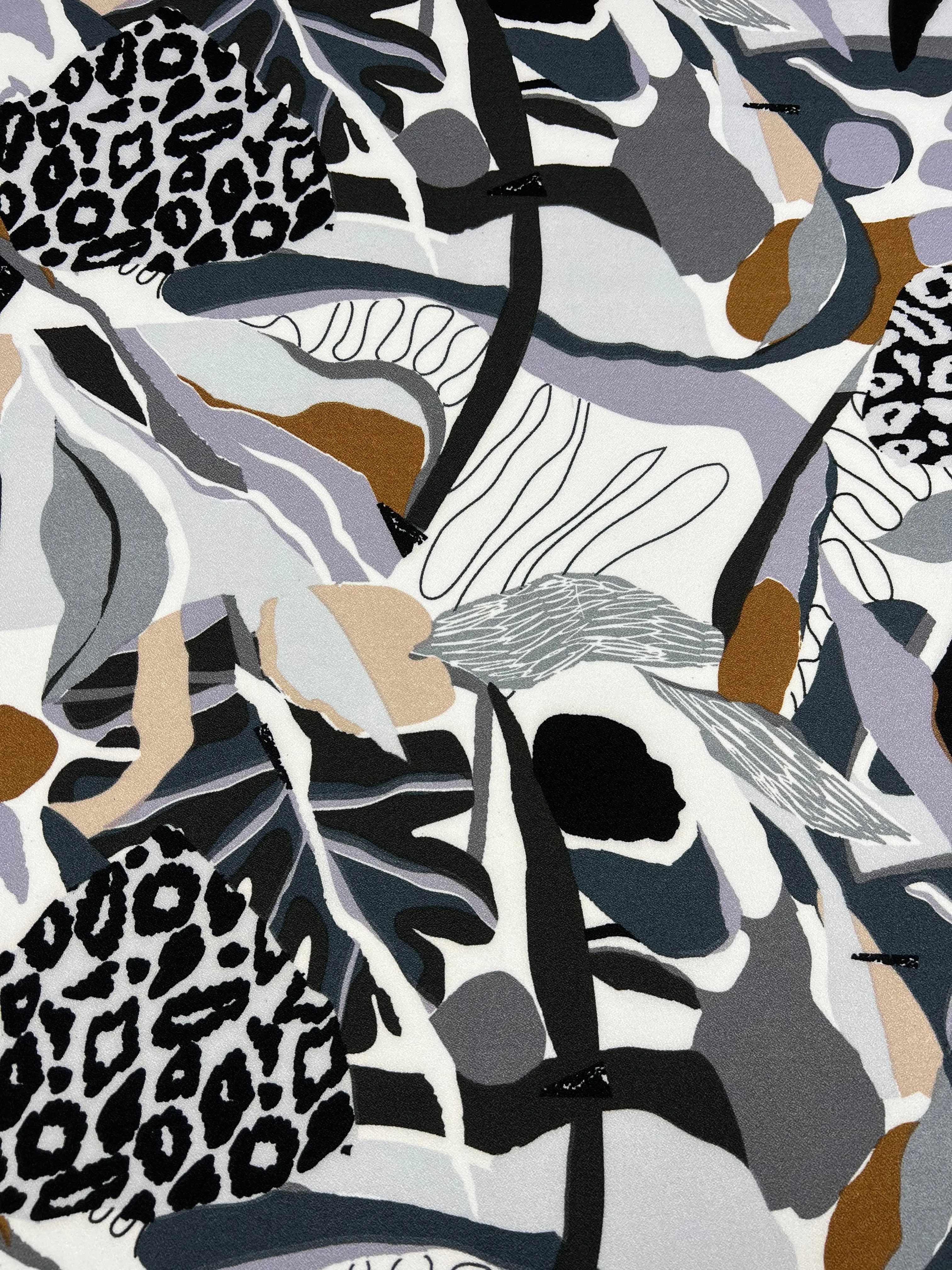 Printed Crepe - Abstract Leopard - 150cm