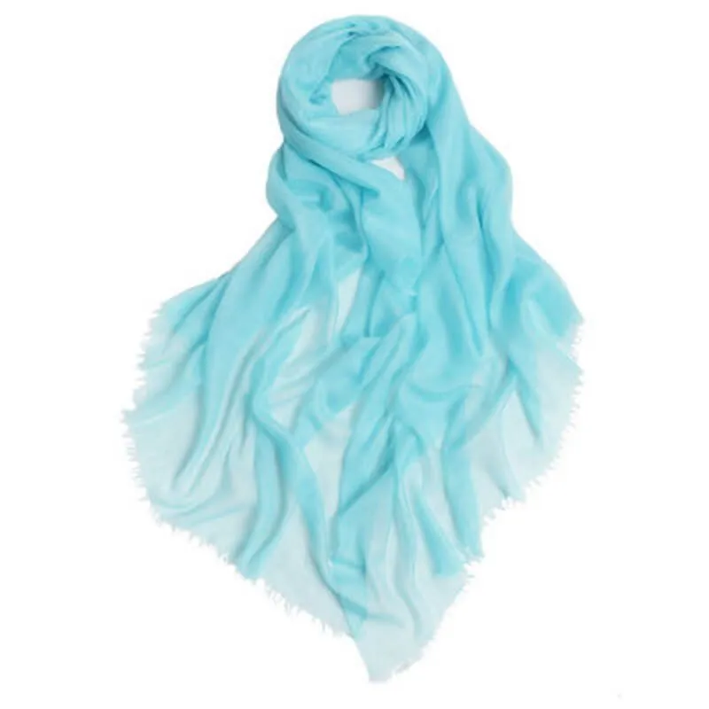 Pure Cashmere Women Ultra Thin Pashmina Shawl and Wraps Solid Color