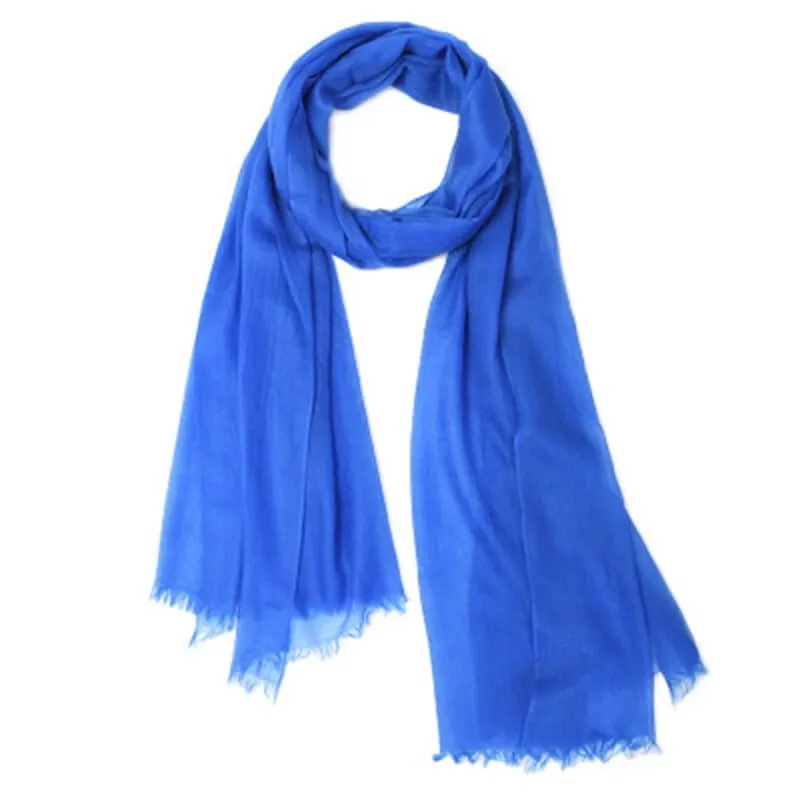 Pure Cashmere Women Ultra Thin Pashmina Shawl and Wraps Solid Color