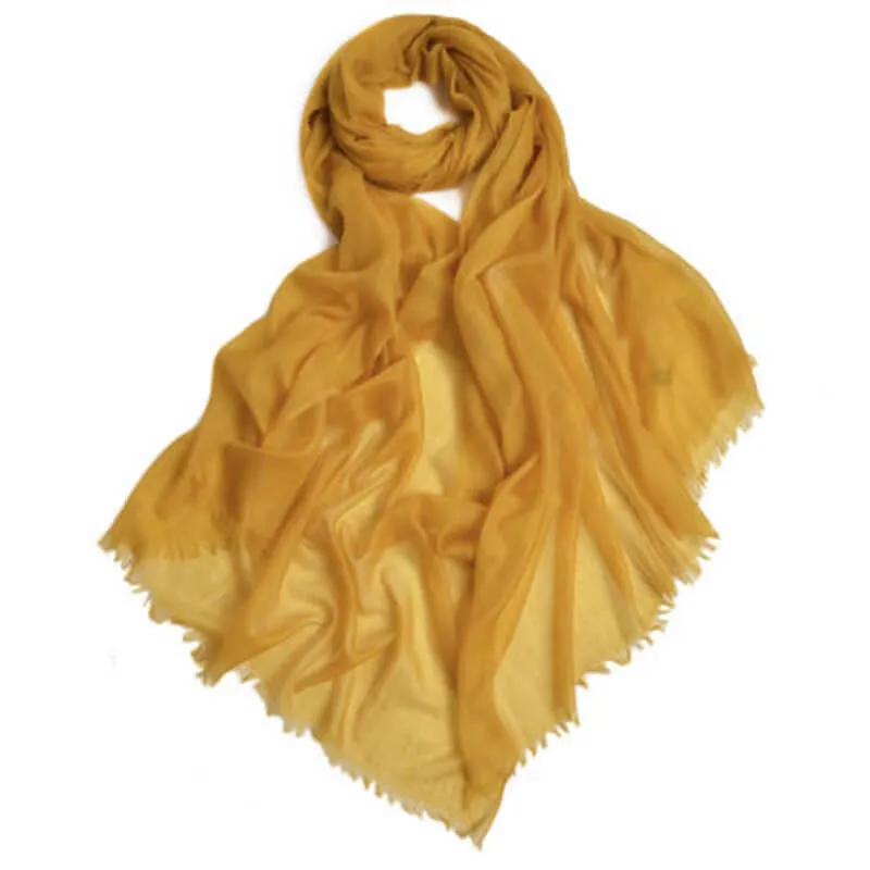 Pure Cashmere Women Ultra Thin Pashmina Shawl and Wraps Solid Color