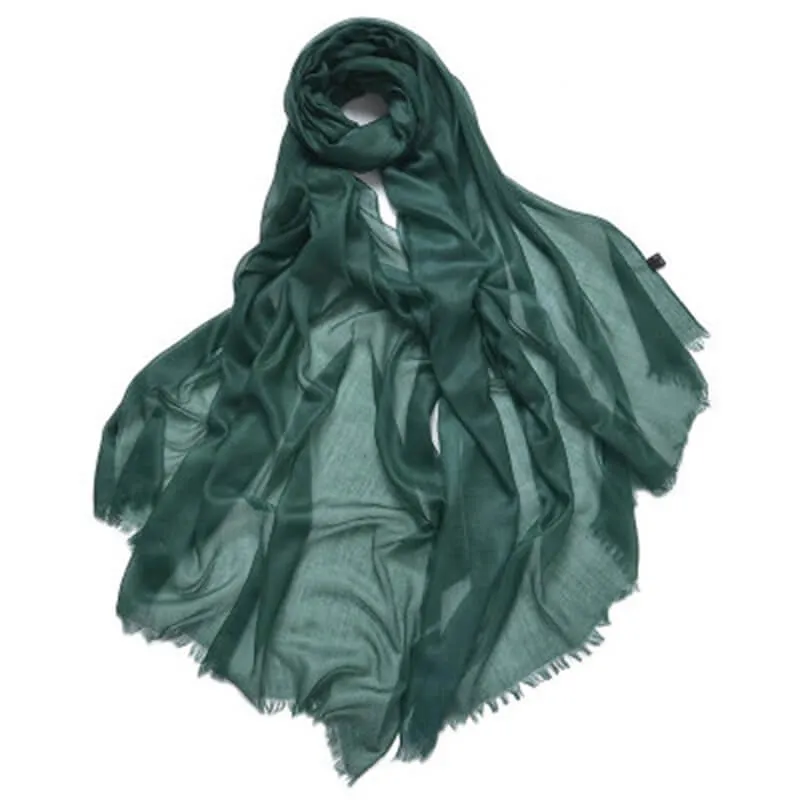Pure Cashmere Women Ultra Thin Pashmina Shawl and Wraps Solid Color