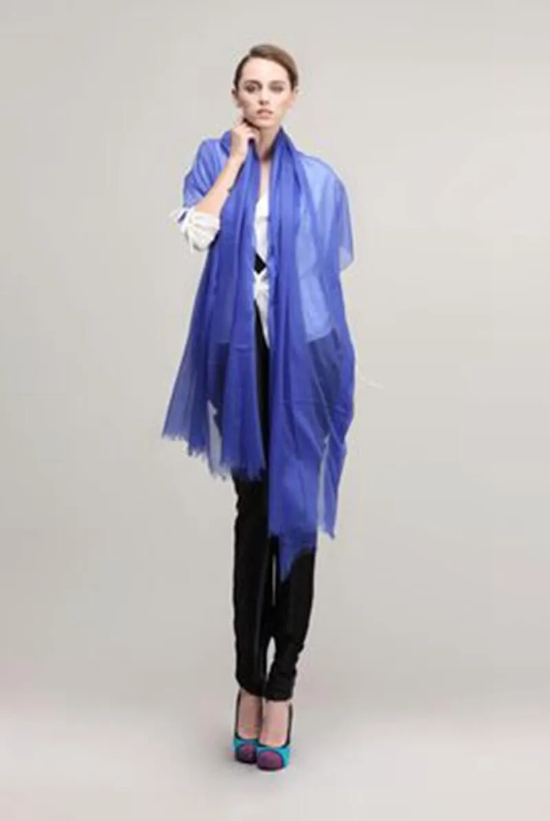 Pure Cashmere Women Ultra Thin Pashmina Shawl and Wraps Solid Color