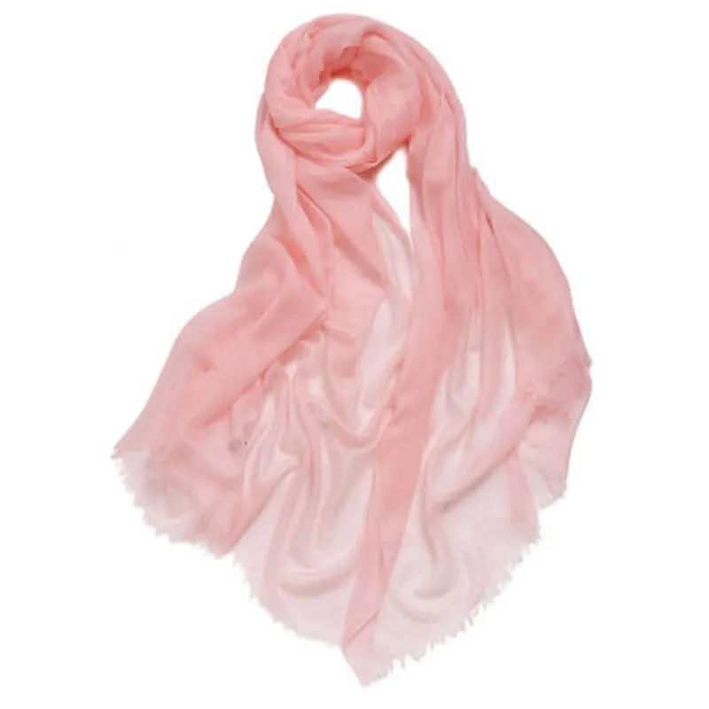 Pure Cashmere Women Ultra Thin Pashmina Shawl and Wraps Solid Color