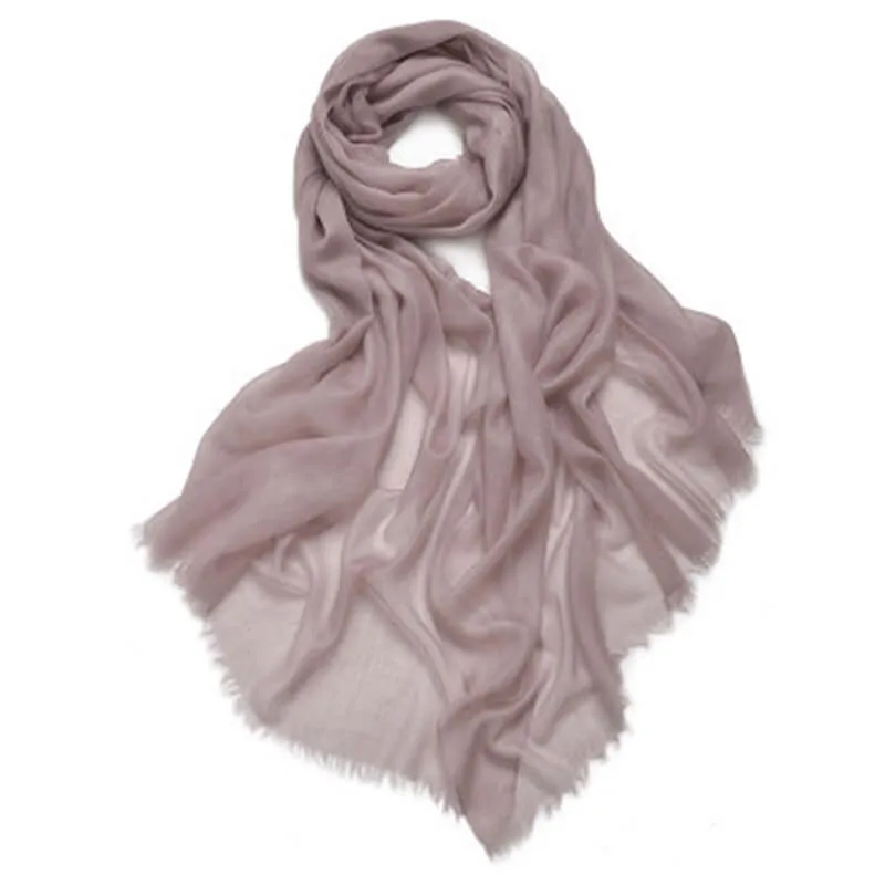 Pure Cashmere Women Ultra Thin Pashmina Shawl and Wraps Solid Color