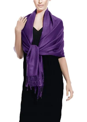 Purple Pashmina Shawl Wrap Scarf