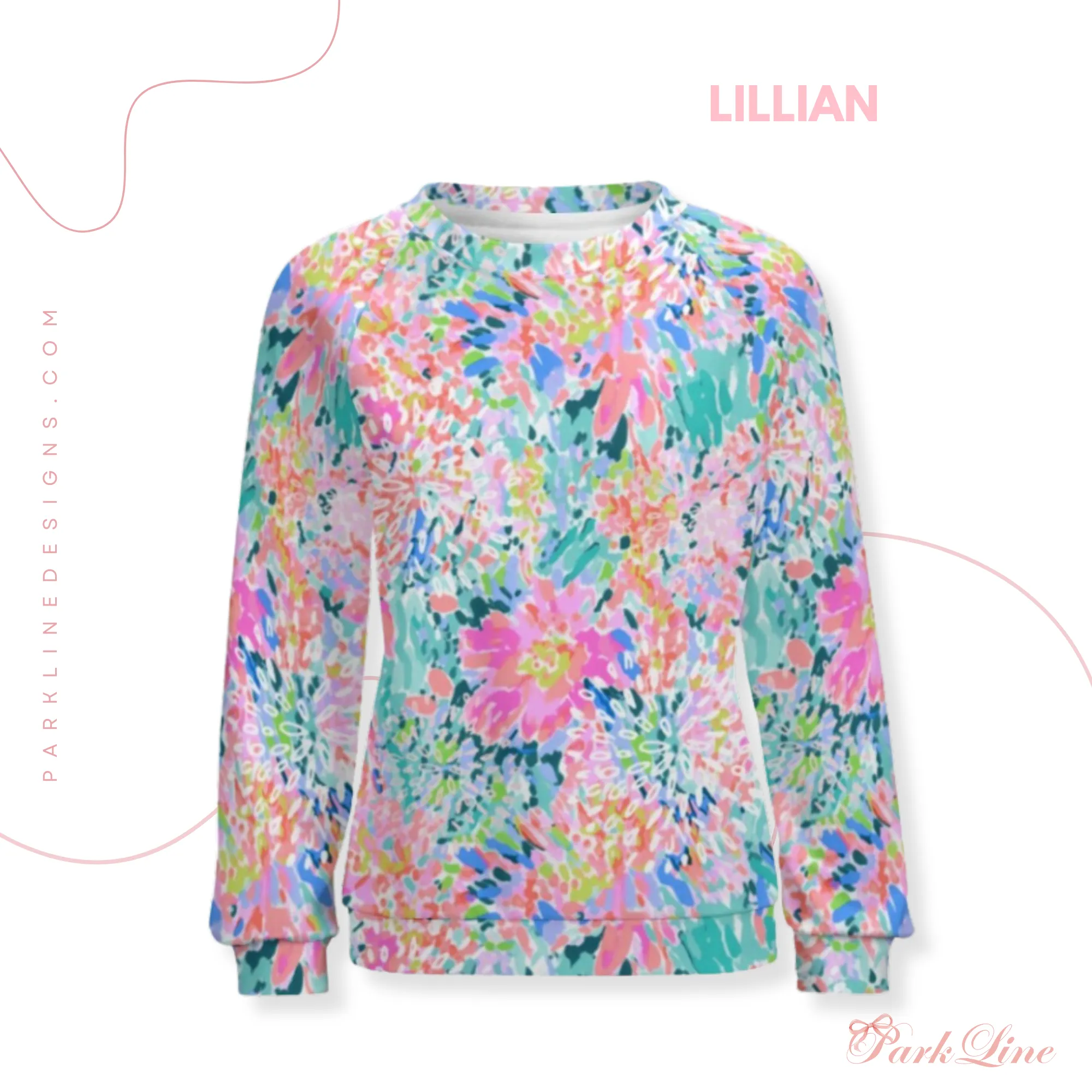 Rainbow Cheetah Women's Raglan Crewneck Sweatshirt | Cozy Autumn & Winter Crewneck