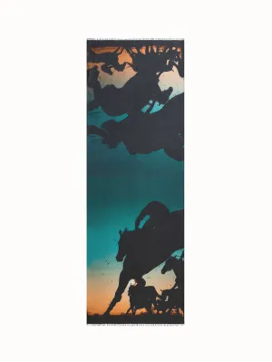 Scarf Cashmere Silk Turf Print
