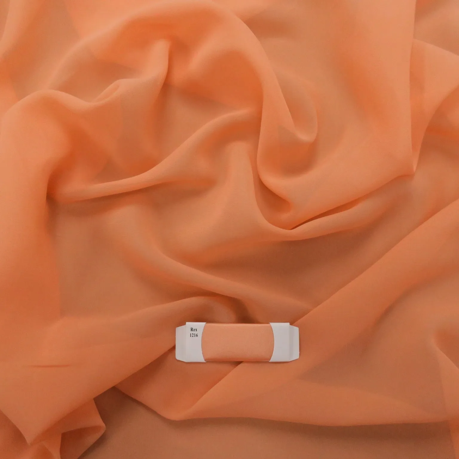 Silk Georgette Chiffon Fabric 54" Peach Solid 10mm 100% Silk