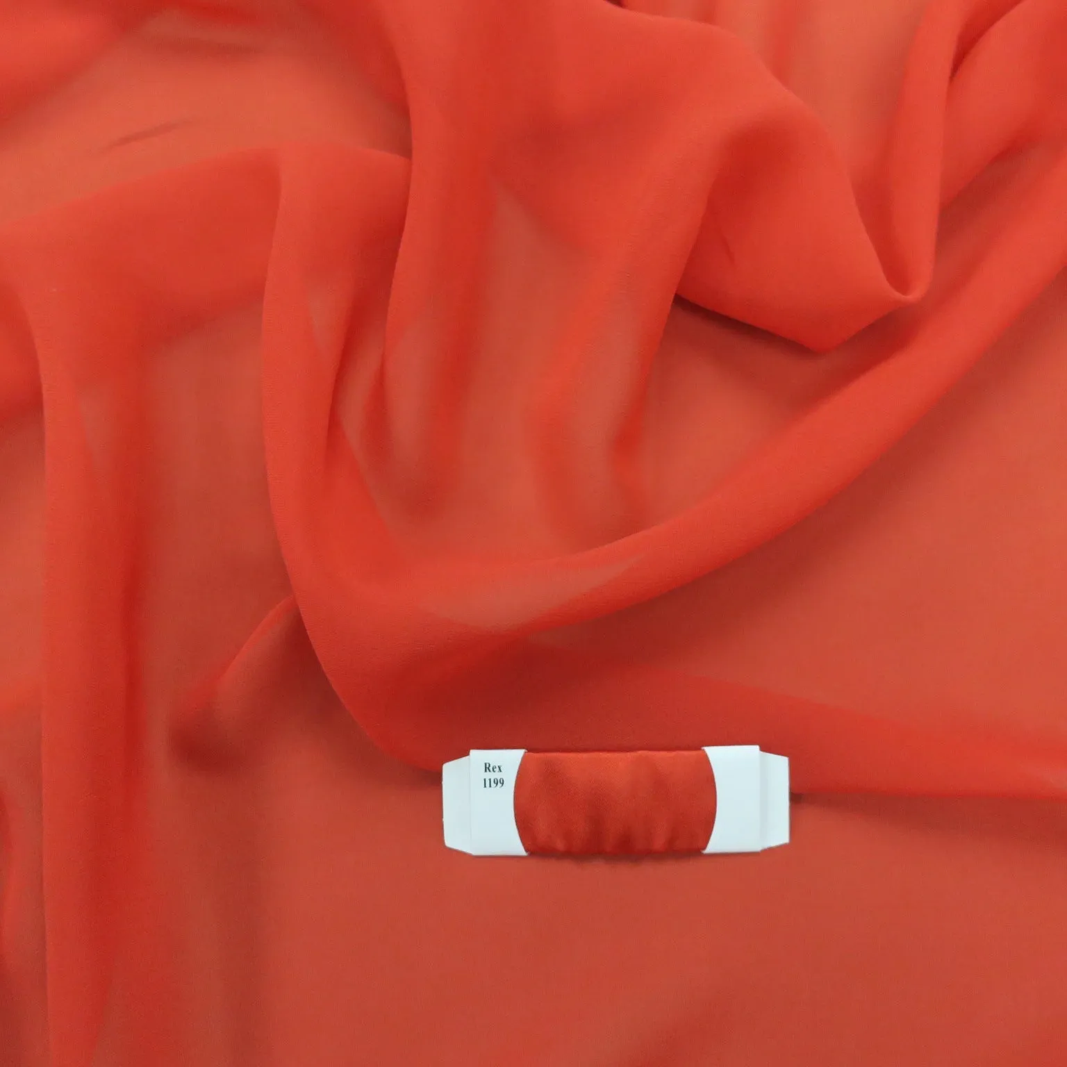 Silk Georgette Chiffon Fabric 54" Rust Solid 10mm 100% Silk