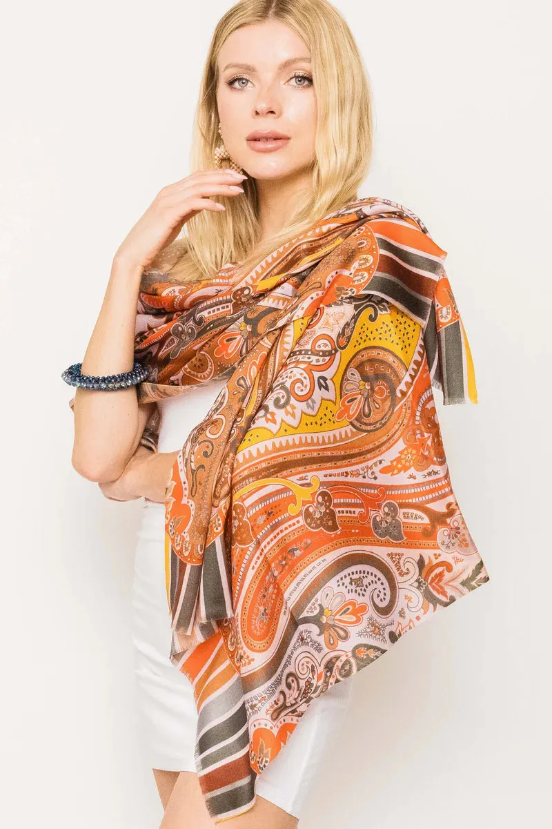 Silk Printed Scarves -  Winter Sale 50% Off - At checkout use code Winter50%