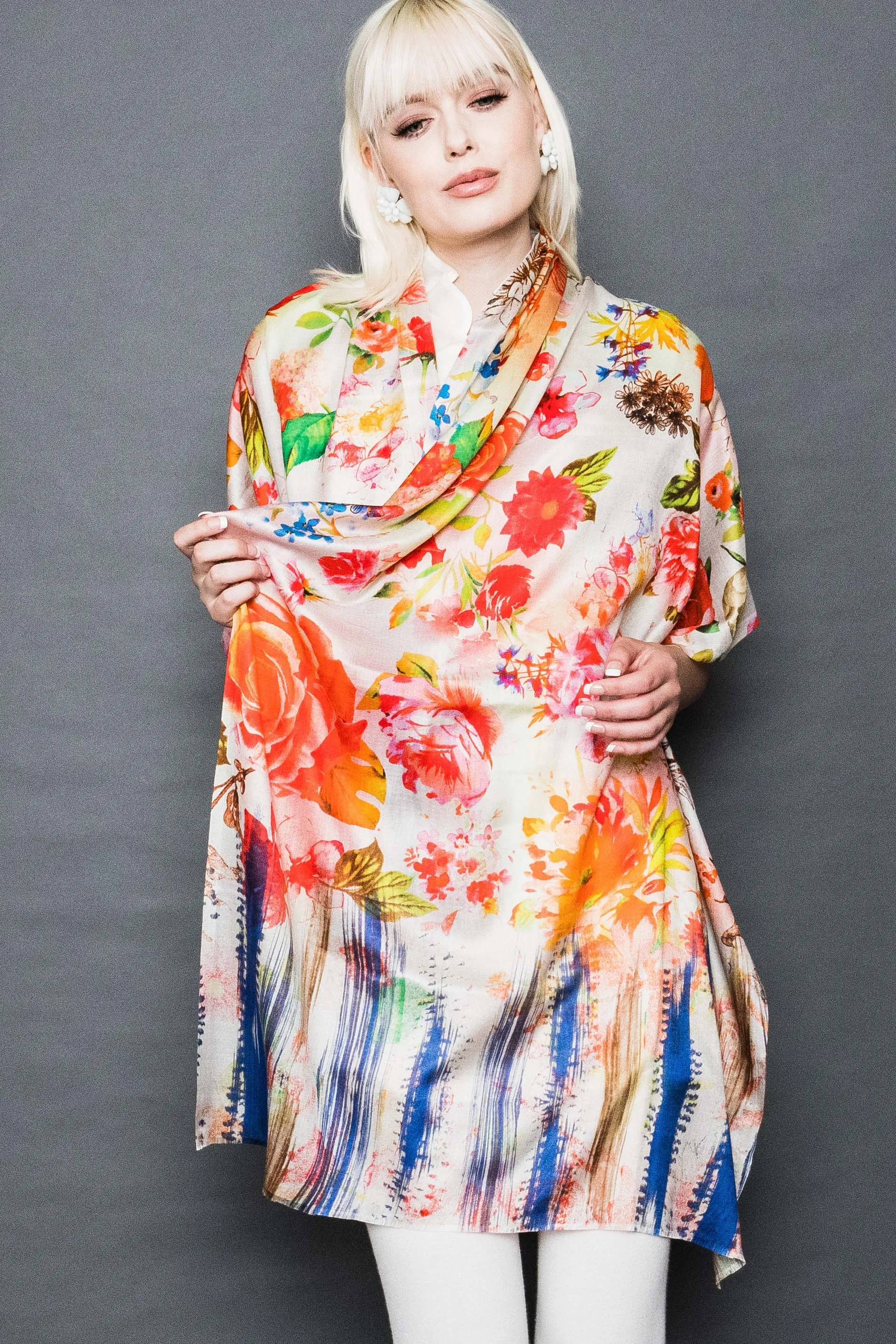 Silk Printed Scarves -  Winter Sale 50% Off - At checkout use code Winter50%