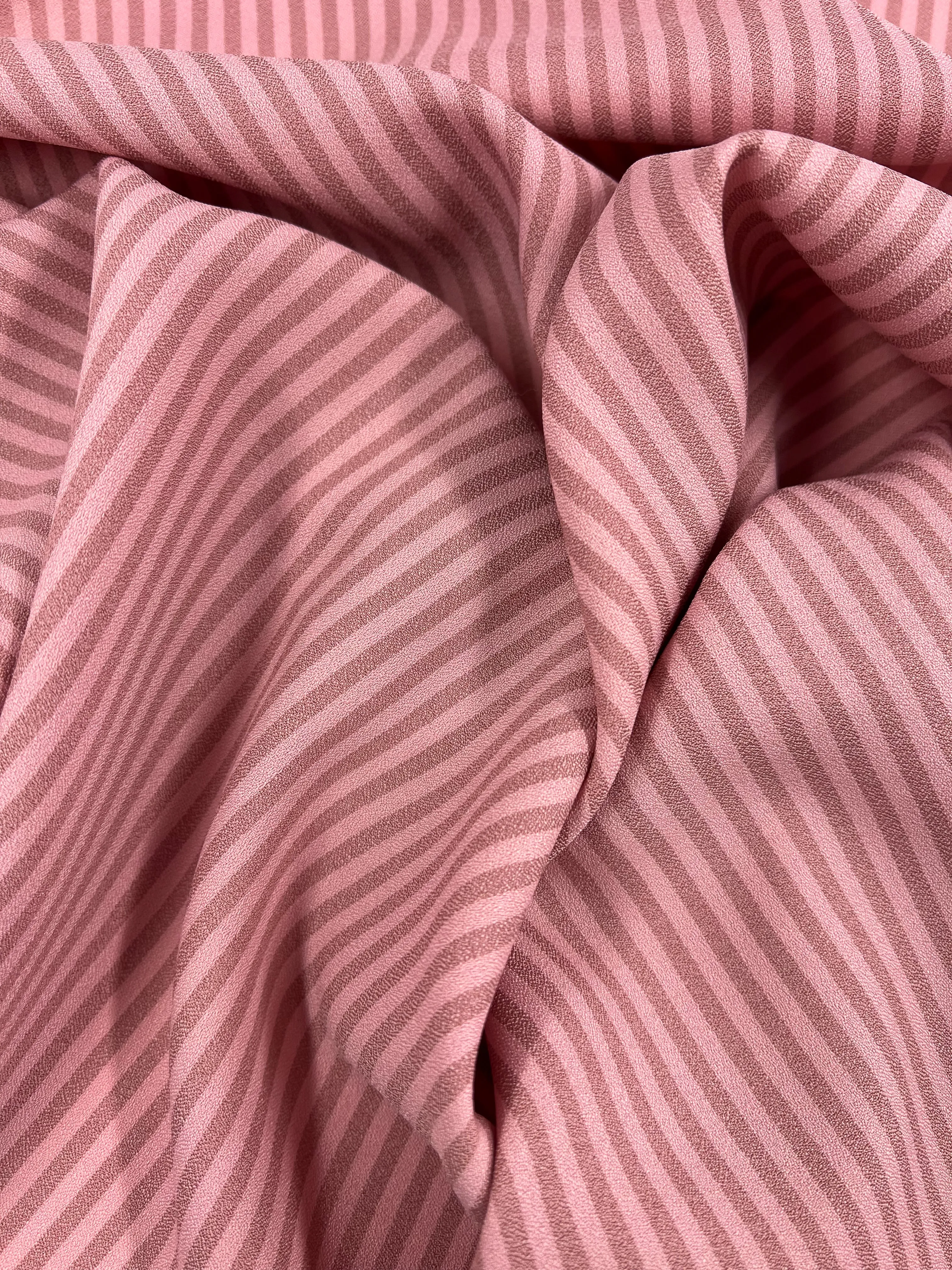 Striped Crepe - Blush - 150cm