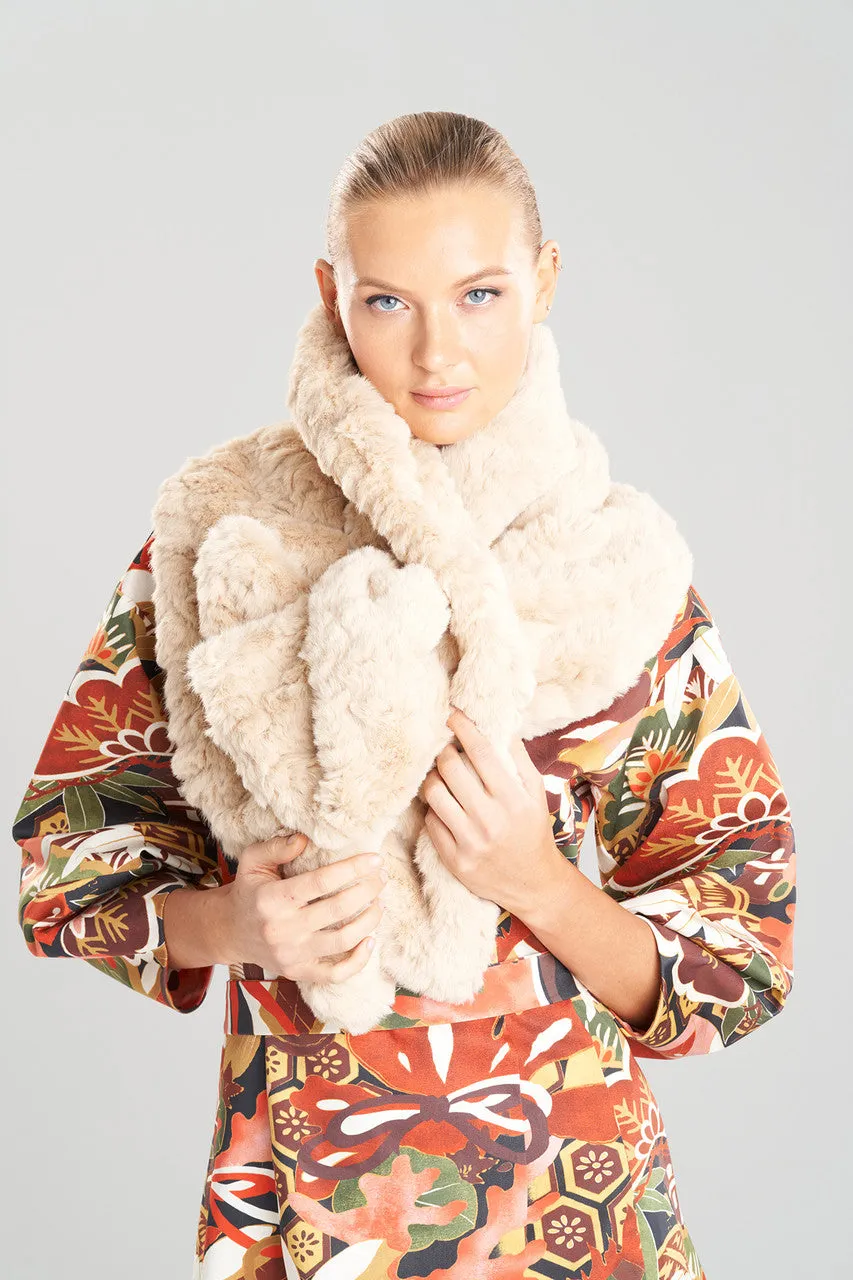 Textured Faux Fur Scarf