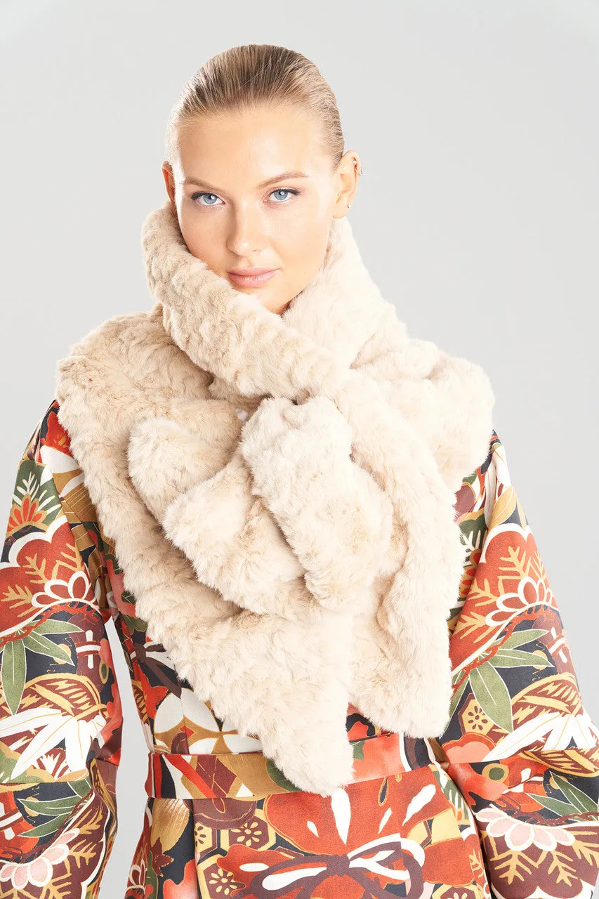 Textured Faux Fur Scarf