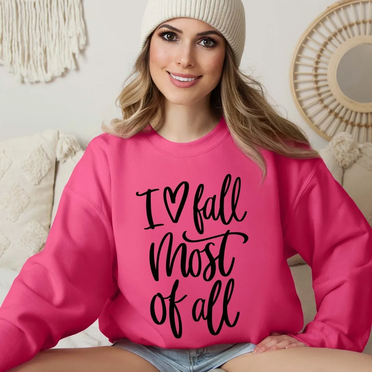 Wild About Fall Heart Wholesale Graphic Sweatshirt - Quick Shipping