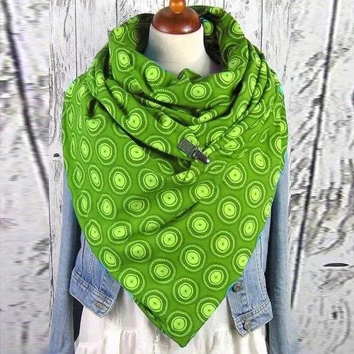 Winter Solid Retro Printing Shawl