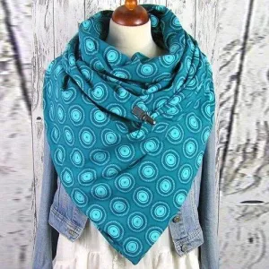 Winter Solid Retro Printing Shawl