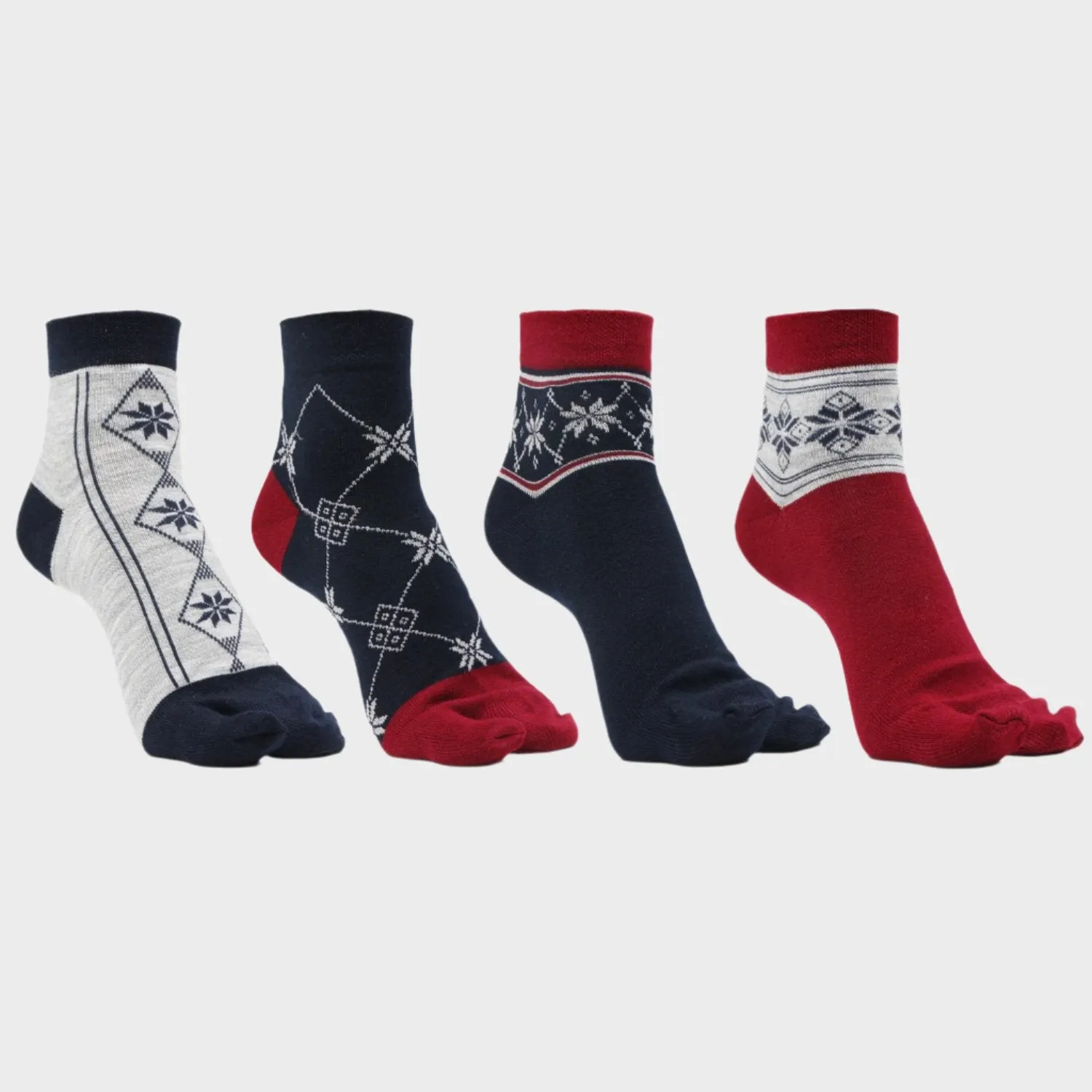 Women Woolen Ankle Length Thumb Socks - PO4